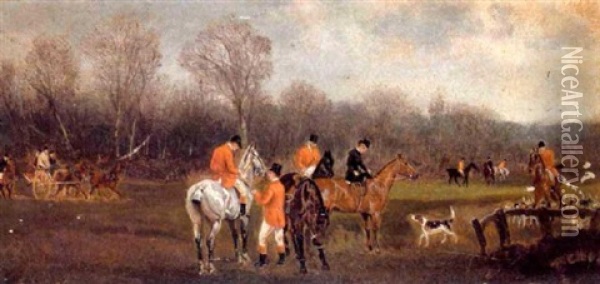 Hunting Scenes (set Of 4) Oil Painting - Charles Faulkner