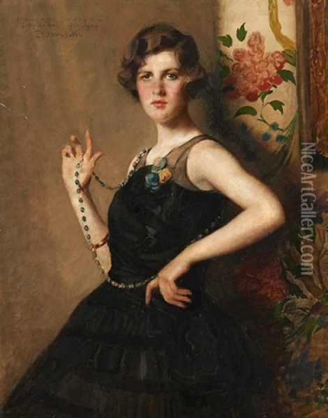 Portrait De Jeune Femme Oil Painting - Charles Joseph Watelet