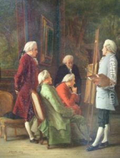 The Critics Oil Painting - Benjamin Eugene Fichel