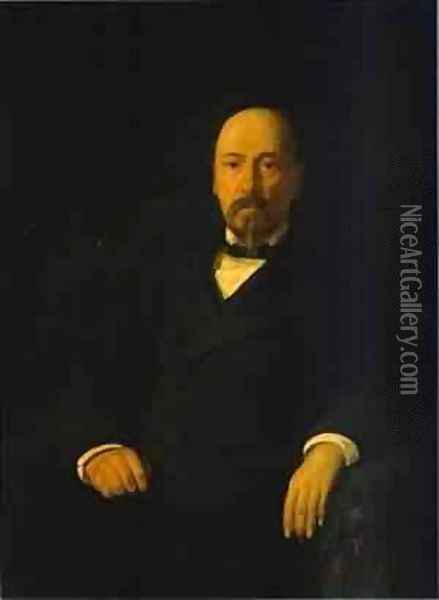 Portrait Of Pavel Kostychev 1892 Oil Painting - Nikolai Nikolaevich Ge