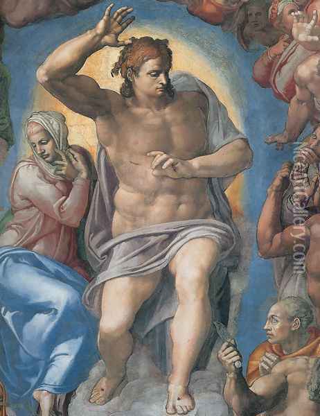 The Last Judgement: Christ the Judge Oil Painting - Michelangelo Buonarroti
