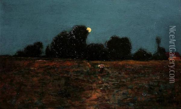 Clair De Lune Sur La Campagne Oil Painting - Victor Charreton