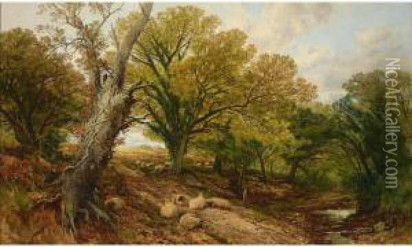 Near Ripley, Surrey Oil Painting - Frederick William Hulme