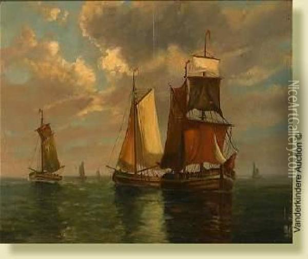 Marine Oil Painting - Alphonse Lamotte