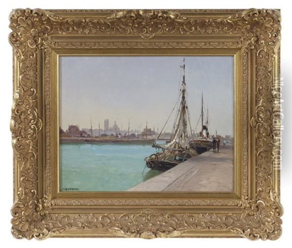 Le Port De Dieppe Oil Painting - Louis Etienne Timmermans