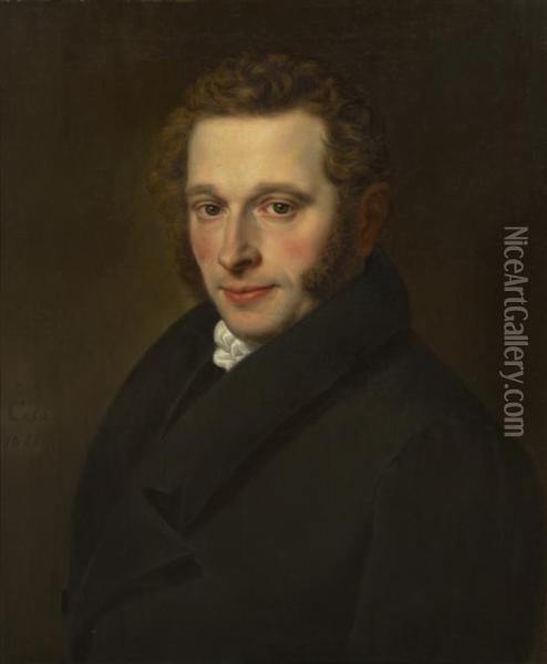 Portrait Of A Gentleman Oil Painting - Cornelius Cels