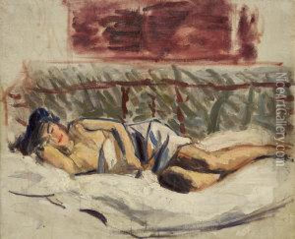 Reclining Female Oil Painting - Roderic O'Conor