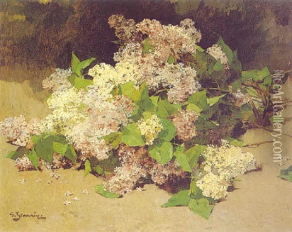 Spring Flowers Oil Painting - Georges Jeannin