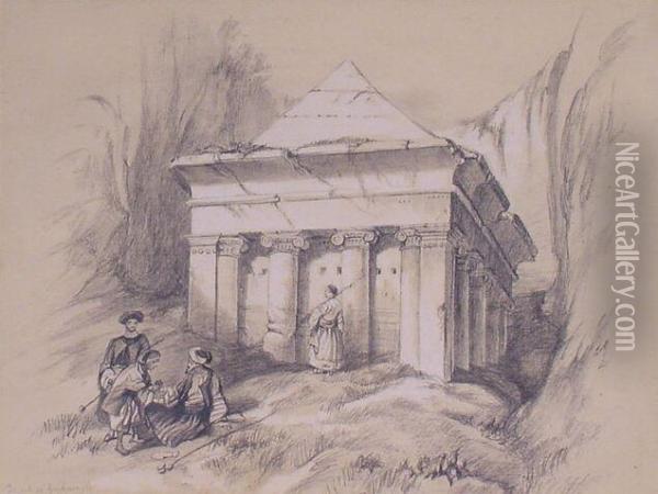 Tomb Of Zachariah Oil Painting - Edward Lear