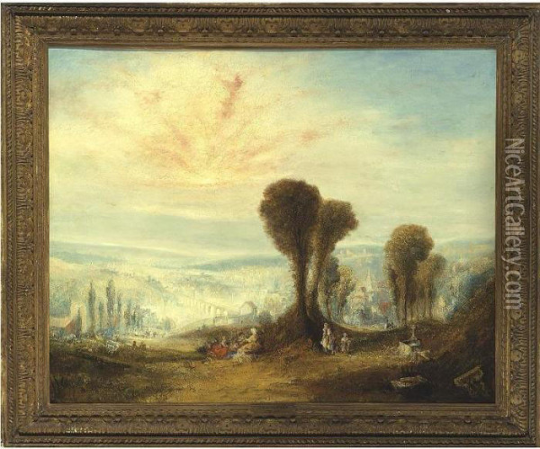 Italian Landscape Oil Painting - Joseph Mallord William Turner