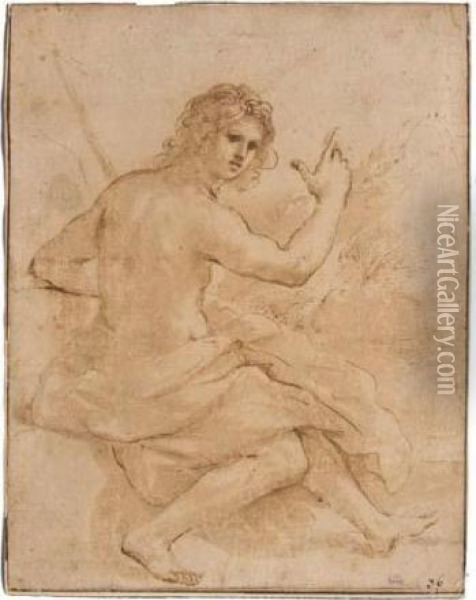 Saint John The Baptist Oil Painting - Guercino