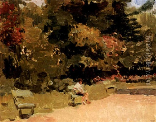 At The Zoo Oil Painting - Isaac Israels