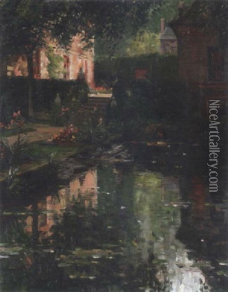 Below The Mills (port-aven, Brittany) Oil Painting - Louis Aston Knight