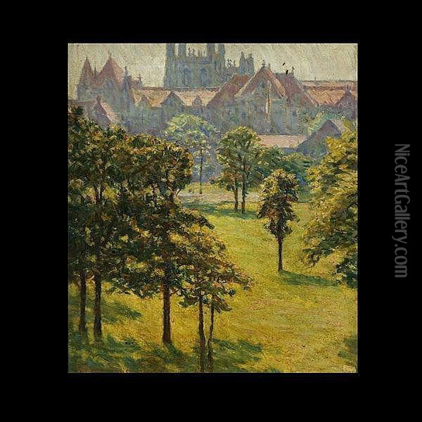View From The Villagesquare Oil Painting - Walter Sargent