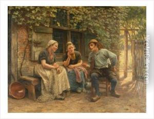 La Famille Du Pecheur Oil Painting - Henri Houben
