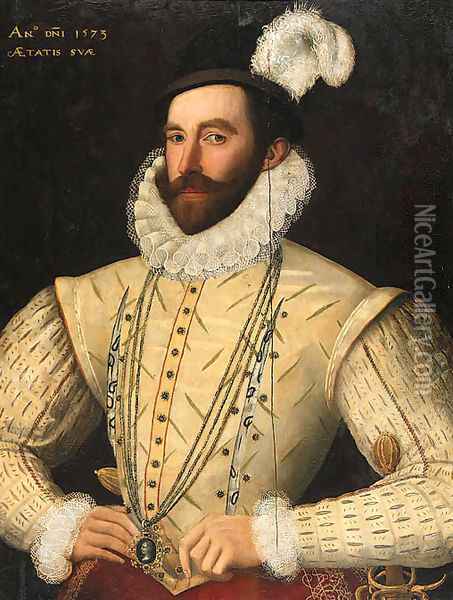 Portrait of Francis Hart (1540-1588), of Lullingstone Castle Oil Painting - English School