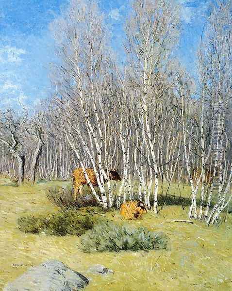 The Birches Oil Painting - Julian Alden Weir