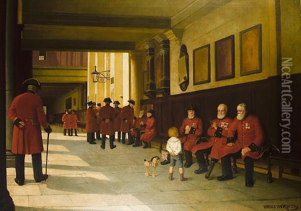 Little Peter And The Chelsea Pensioners Oil Painting - Horace Van Ruith