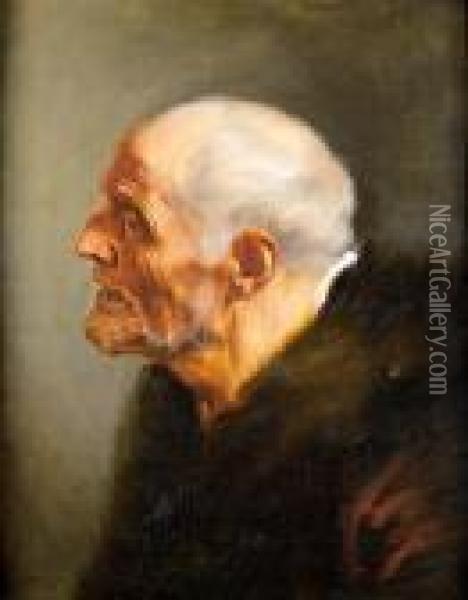 An Elderly Man In A Fur Trimmed Coat Oil Painting - Jacob Jordaens