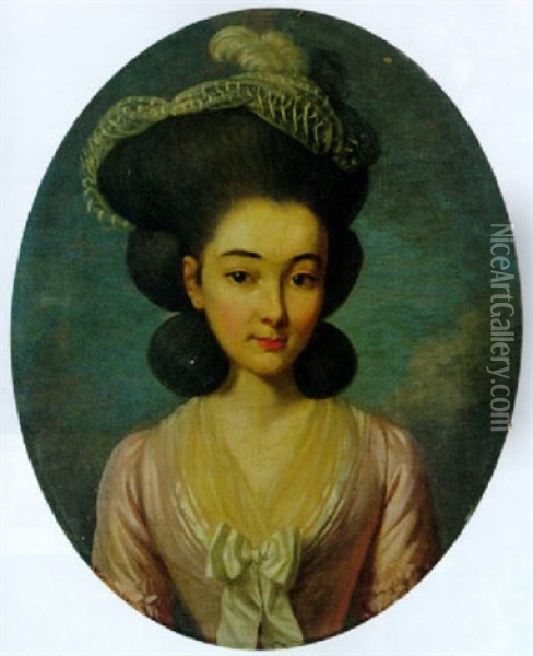 Portrait Der Catherine Henriette Haller Oil Painting - Sigmund Freudenberger