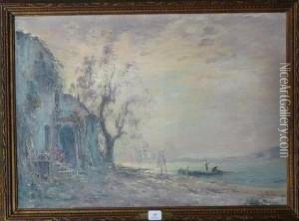 Cabane De Pecheurs Oil Painting - Henri Louis Foreau