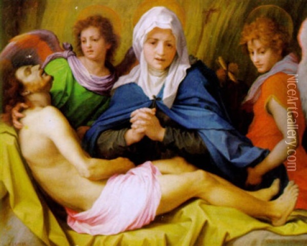 Die Beweinung Christi Oil Painting - Hugo Jaeckel