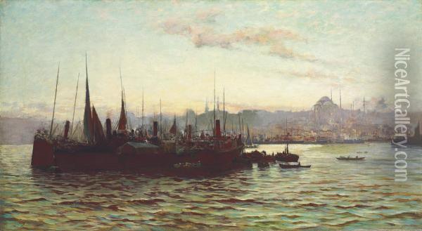 Constantinople Oil Painting - Frederick Davenport Bates