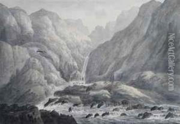 Eleven Views Of The Lake District Oil Painting - John Swete