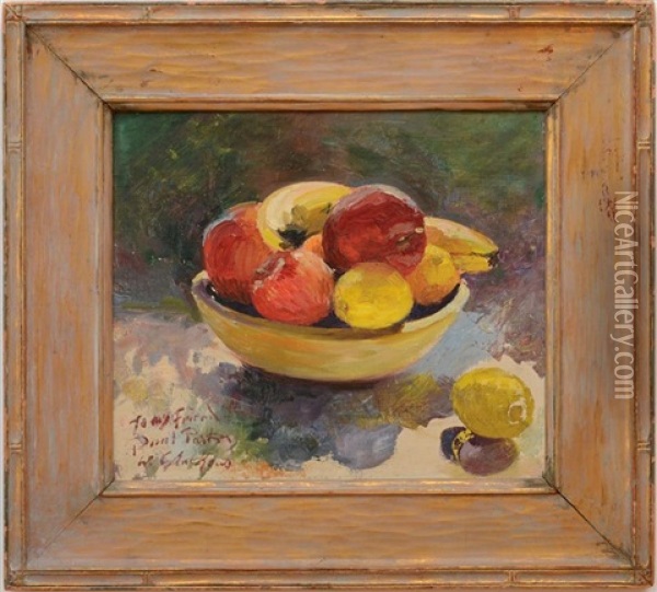 Bowl Of Fruit Oil Painting - William Glackens