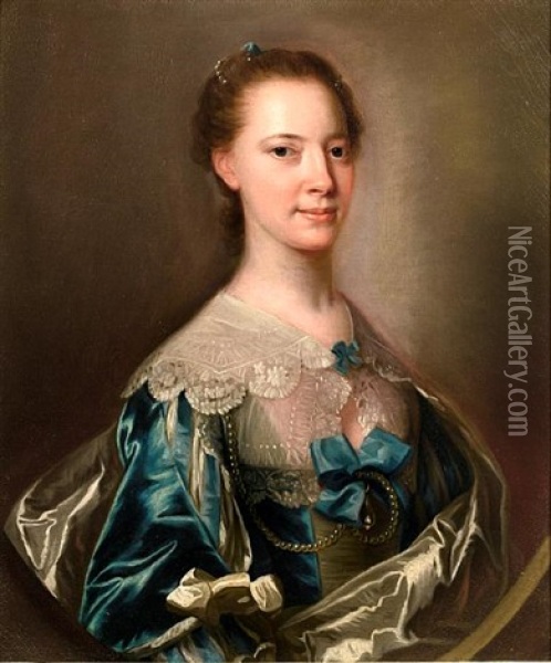 Portrait Of Susannah Maria Dacre Oil Painting - James Cranke