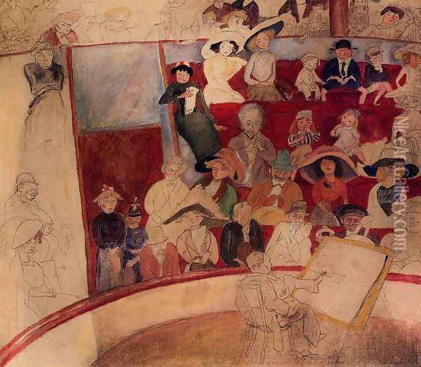 The Circus Oil Painting - Jules Pascin