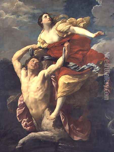 The Abduction of Deianeira by the Centaur Nessus, 1620-1 Oil Painting - Guido Reni