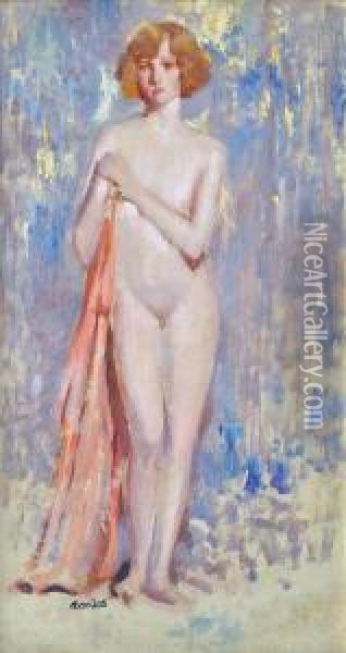 Nude Portrait Of A Young Woman Oil Painting - Alson Skinner Clark