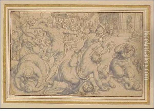 Massacreof The Innocents Oil Painting - Giovanni Domenico Cappellino