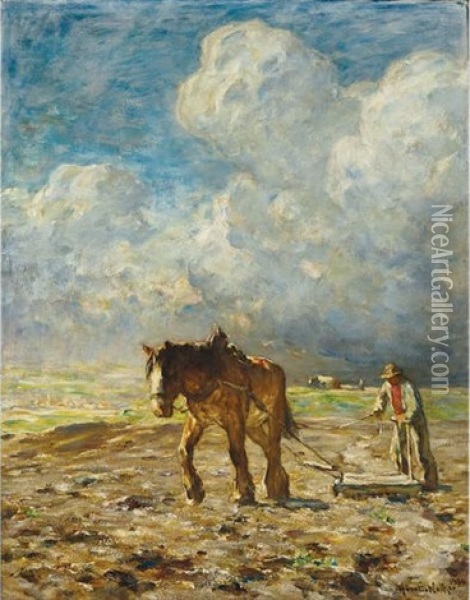 The Harrower Oil Painting - Horatio Walker