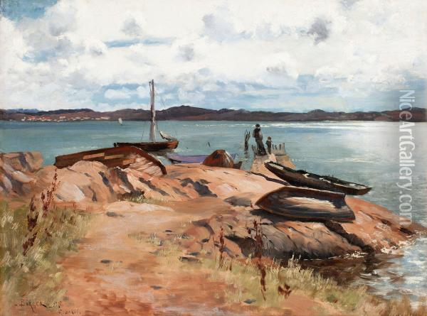 Summer Day, Lysekil Oil Painting - Hugo Birger