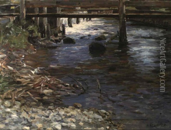 Ein Fluss Oil Painting - Alexander Max Koester