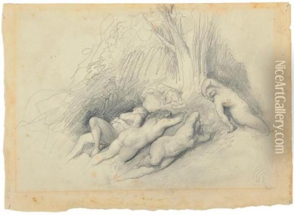Nudi Da Rubens Oil Painting - Gustave Dore