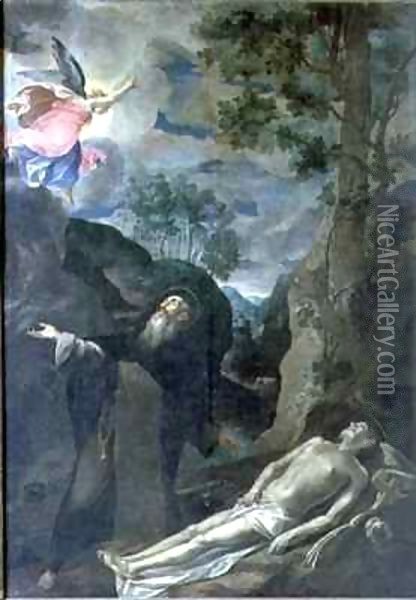 The Death of St. Anthony Abbot Oil Painting - Francesco Borgani