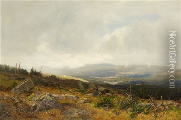 View From Mount Blocksberg Oil Painting - Carl Irmer