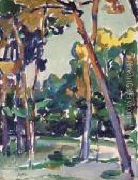 Luxembourg Gardens Oil Painting - Samuel John Peploe