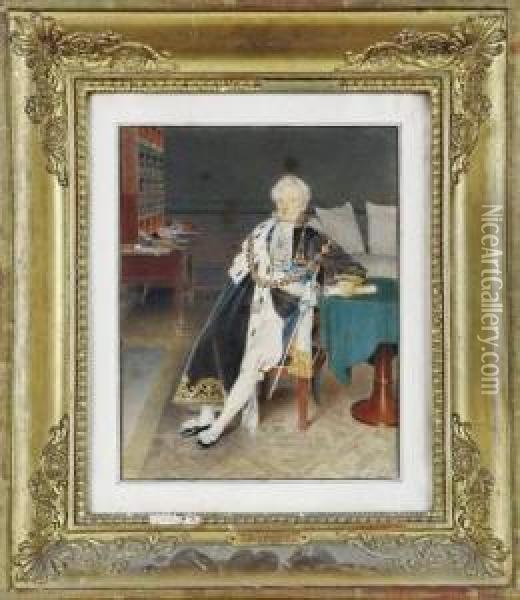 Polycarpe, Vicomte De La Rochefoucauld, Duc De Doudeauville Oil Painting - Jean Lubin Vauzelle