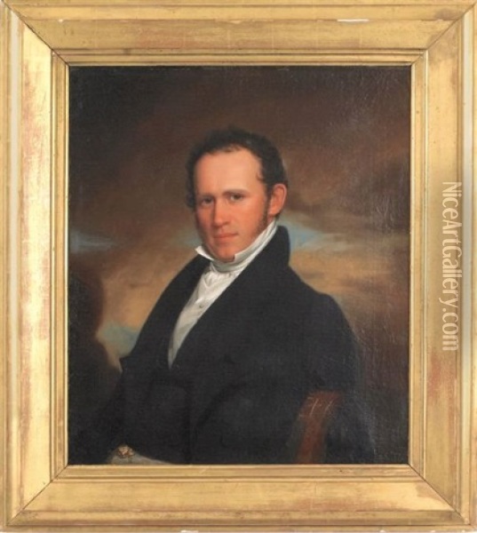 Portrait Of A Gentleman Oil Painting - Eliab Metcalf
