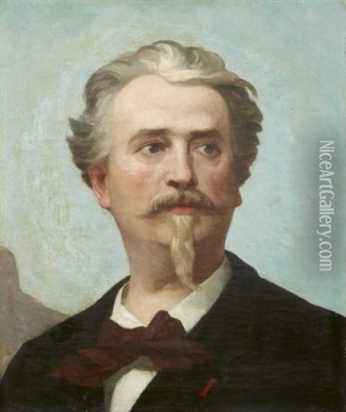 Portrait De Frederic Mistral Oil Painting - Felix Auguste Clement
