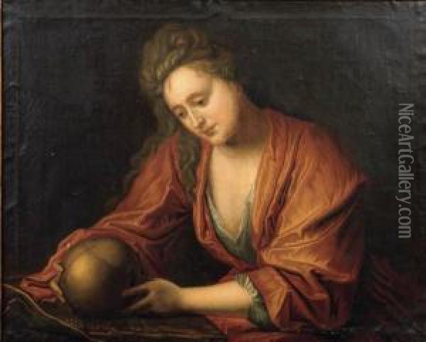 Sainte Marie-madeleine Penitente Oil Painting - Jean-Baptiste Santerre
