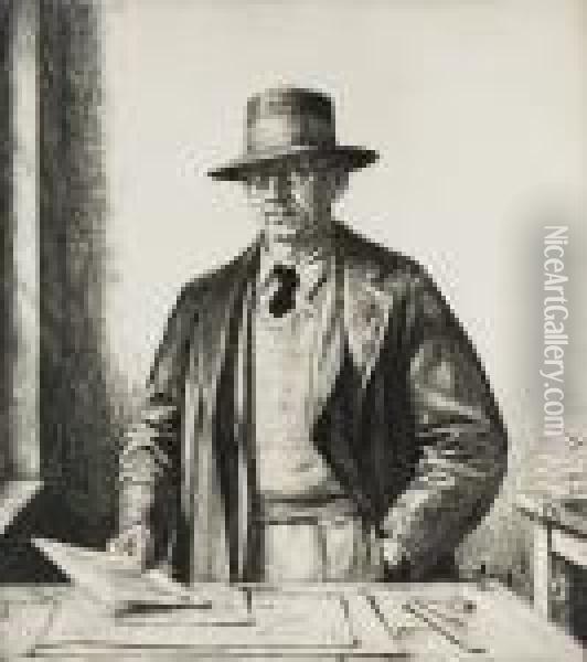 Portrait Of Stanley Anderson Oil Painting - Francis H. Dodd