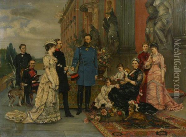 Royal Family Portrait Oil Painting - Joseph Bernhardt
