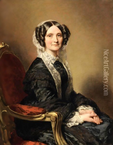 Portrait De Madame Francois-Marie Delessert Oil Painting - Franz Xavier Winterhalter