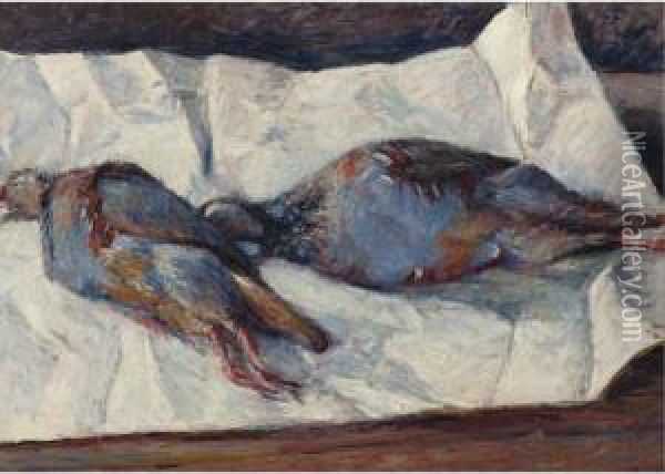 Deux Perdreaux Oil Painting - Gustave Caillebotte