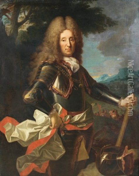 Portrait D'un Marechal De France Oil Painting - Jean Ranc